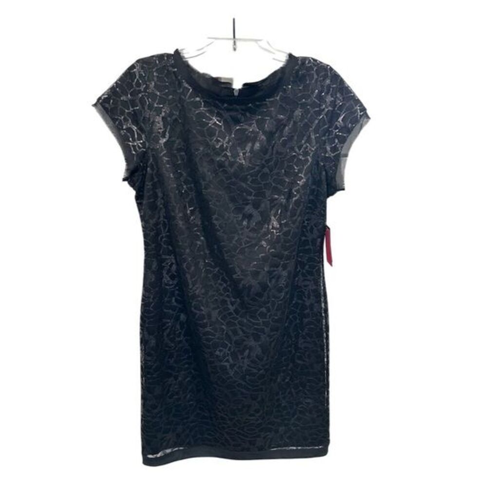 NWT‎ Vince Camuto Women's Black Sequin Knee Length Dress Size 12 Party